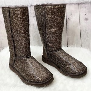 UGG Limited Edition Tall Glitzy Leopard Boots